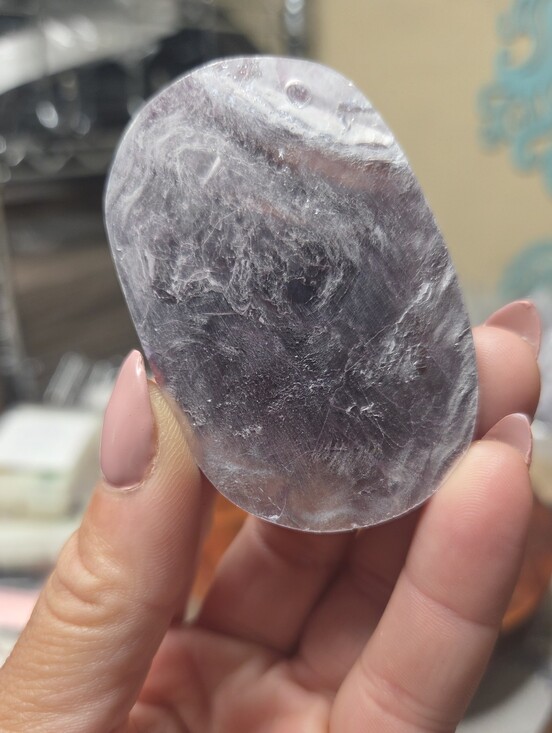 Other - Gem Lepidolite Purple Mica Palmstone 2.5 In ( Emotional Balance) A